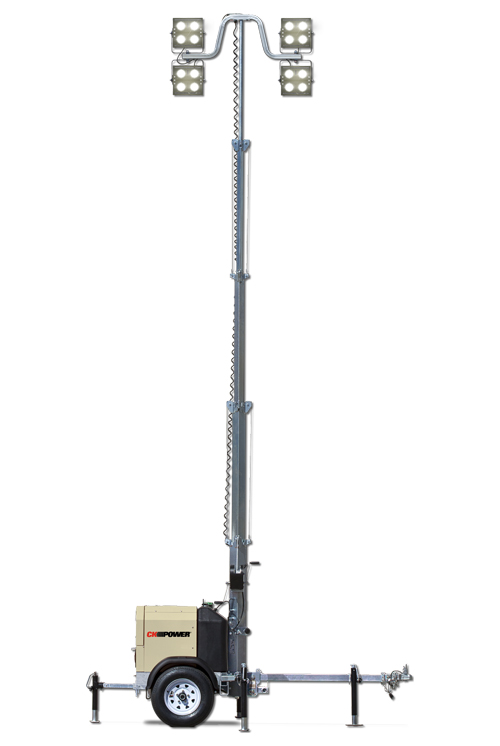 CK Power light tower for use on aggregate sites.